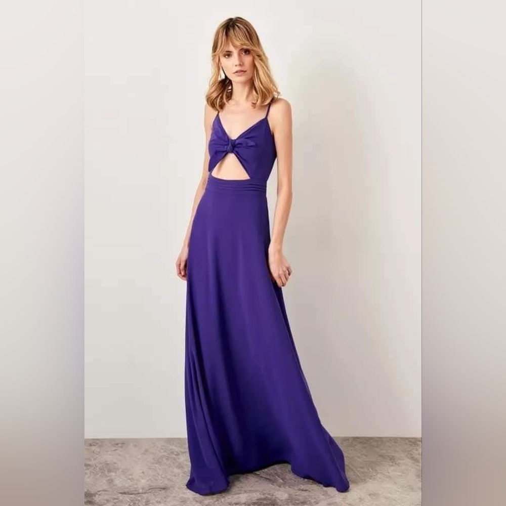 New Trandyol Elegant Purple Maxi Dress